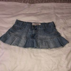 Hydraulic jeans mini skirt
